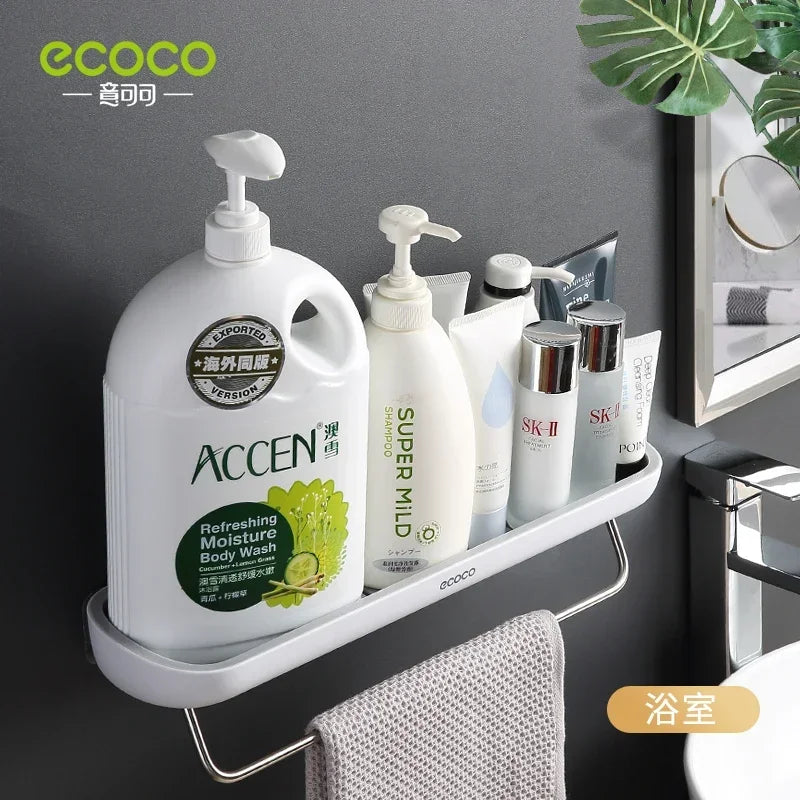 ECOCO Bathroom Shelf Shower Storage Organizer, Caddy Organizer, Wall Mount Shampoo Rack