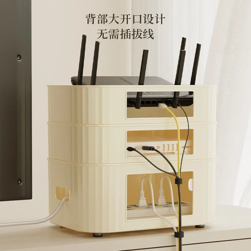 Wifi router storage box Desktop set-top box shielding box