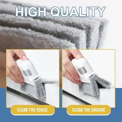 2-in-1 Groove Cleaning Tool Creative Window Groove Cleaning Cloth Window Cleaning Brush Windows Slot Cleaner Brush Groove Brush