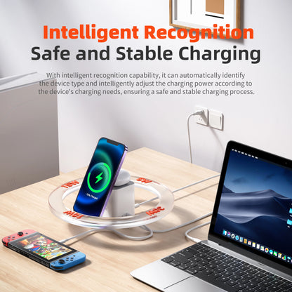 QERE Mobile Phone Magnetic Wireless Charger Station Fast Charging Safe Multi-functional Portable Foldable Mini  Wireless Charger