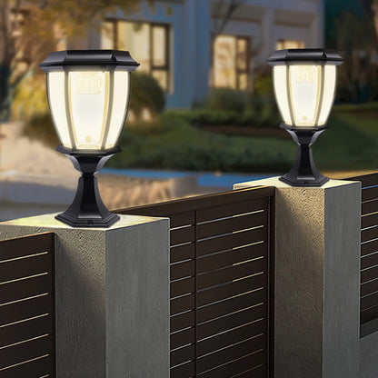 Outdoor Solar Powered LED Light Pillar Light Post Lamp Garden Yard Fence Lantern 2-Pack Solar LED Post Light Lamp Yard Driveway