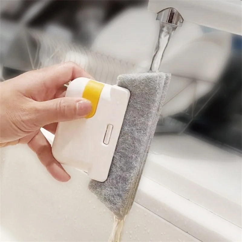 2-in-1 Groove Cleaning Tool Creative Window Groove Cleaning Cloth Window Cleaning Brush Windows Slot Cleaner Brush Groove Brush