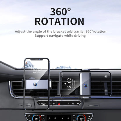 Car Smart Electric Locking Mobile Phone Support Holder ForIPhone forXiaomi Air Vent Clip Stand Auto Induction Mount Bracket