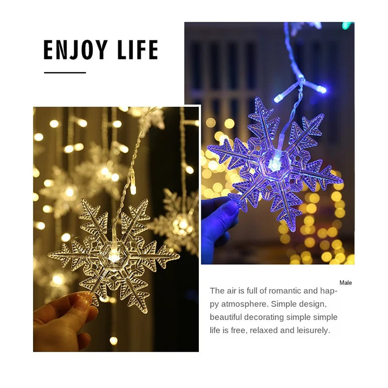 3.2M Christmas Snowflakes LED String Lights