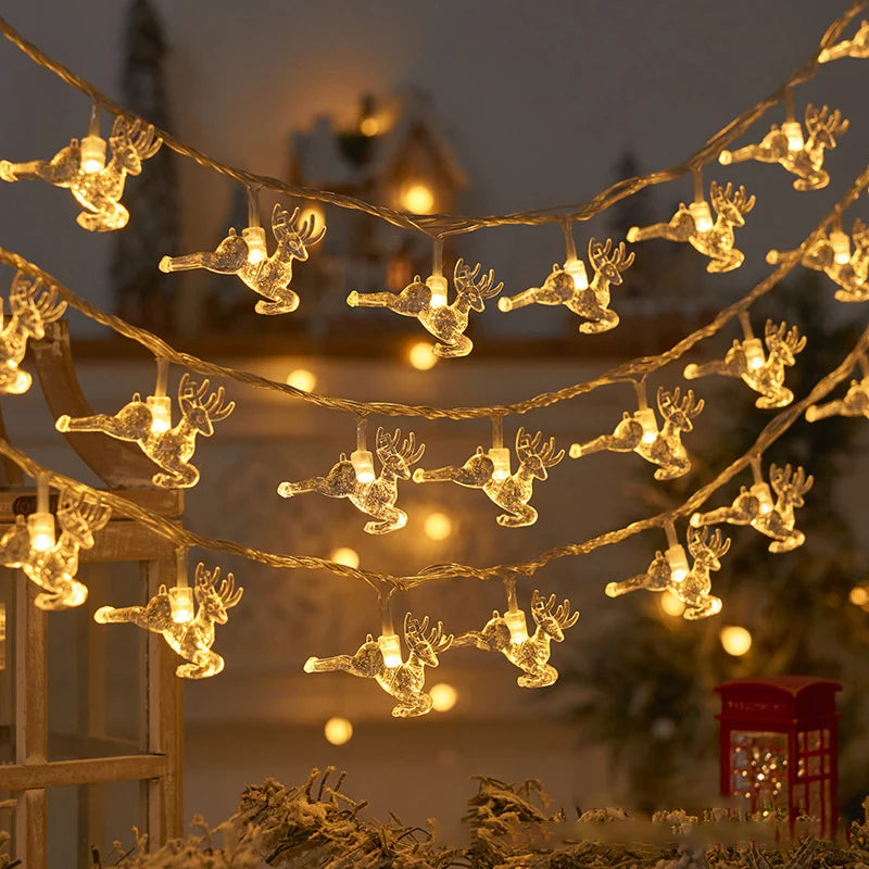 1.5/3M Christmas Lights Snowflake String Lights Fairy Lights Waterproof Star Ball LED Lamp