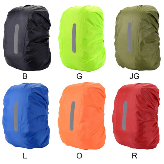 Night Walking Safety Reflective Backpack Cover Outdoor Camping Hiking Mountaineering Shoulder Bag Waterproof Rain Cap Cover