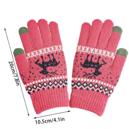 Winter Knit Gloves Warm Winter Gloves Men Women Touchscreen Gloves Soft Insulated Gloves Hand Warmer For Running Cycling