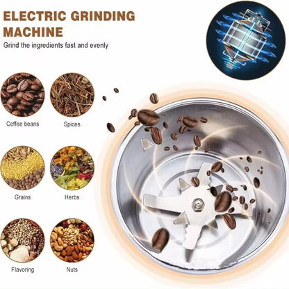 Multifunctional Home Grains Grinder, Electric Coffee Grinder, Household Small Powder Grinding Machine, Ultra-Fine Grinder Home Tool