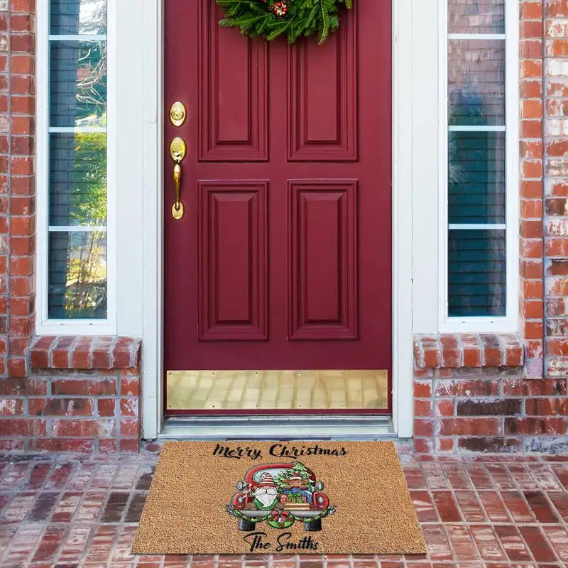 Gnome Dwarf Christmas Doormat Welcome Sign Carpet Front Porch Rug Santa Claus Door Mat Christmas Home Decorations 40x60x0.7cm