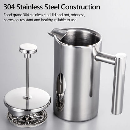 French Press Coffee Maker Stainless Steel