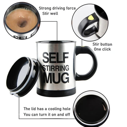 Mugs Automatic Self Stirring Magnetic Mug Stainless Steel Temperature Coffee Mixing Cup Blender Smart Mixer Coffee Cup