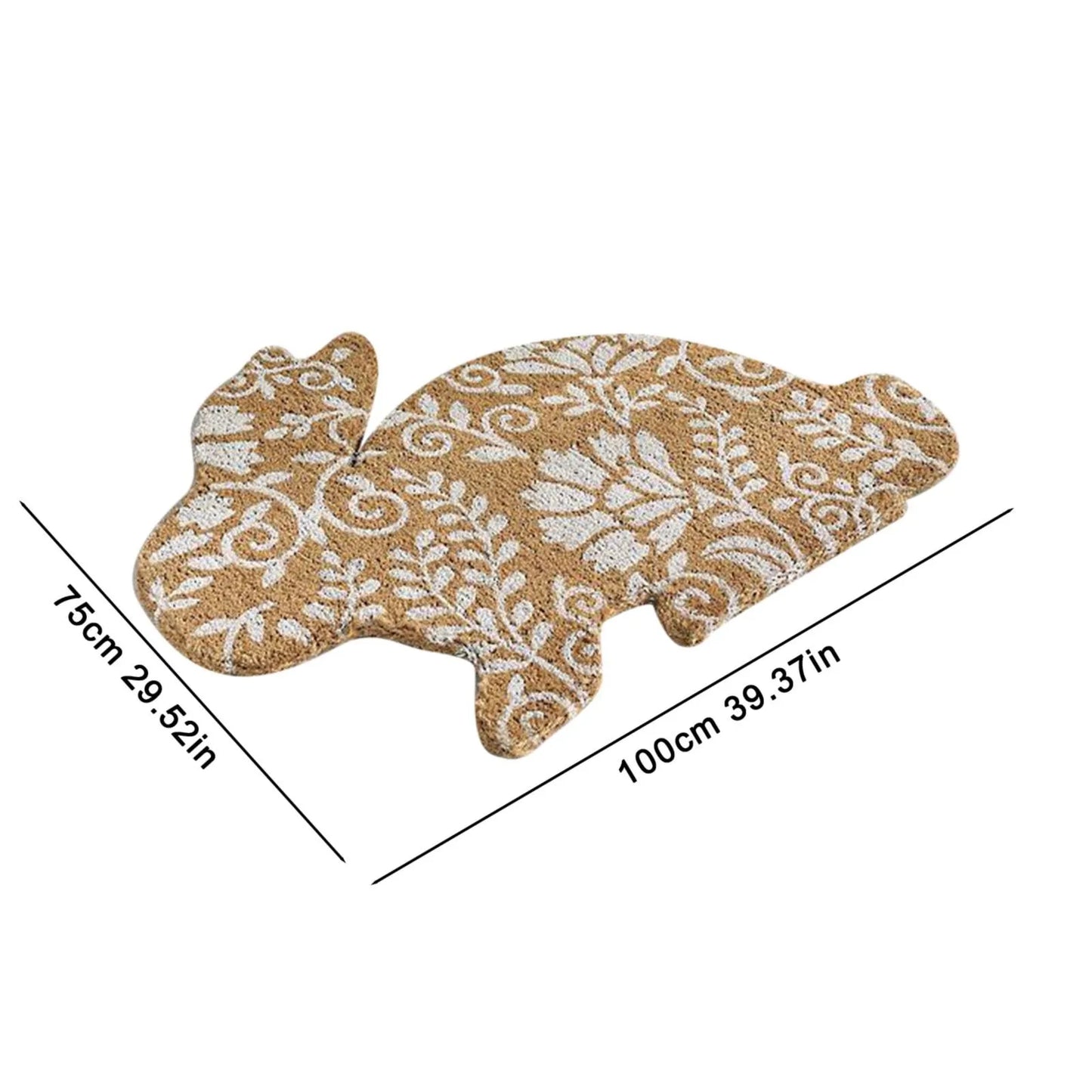 Happy Easter Funny Rabbit Shaped Doormat Theme Doormat For Entrance Way Welcome Mat With Slip Rubber Back Home Kitchen Rugs