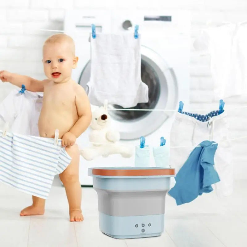 Mini Portable Laundry Washer For Babies Clothes Travel