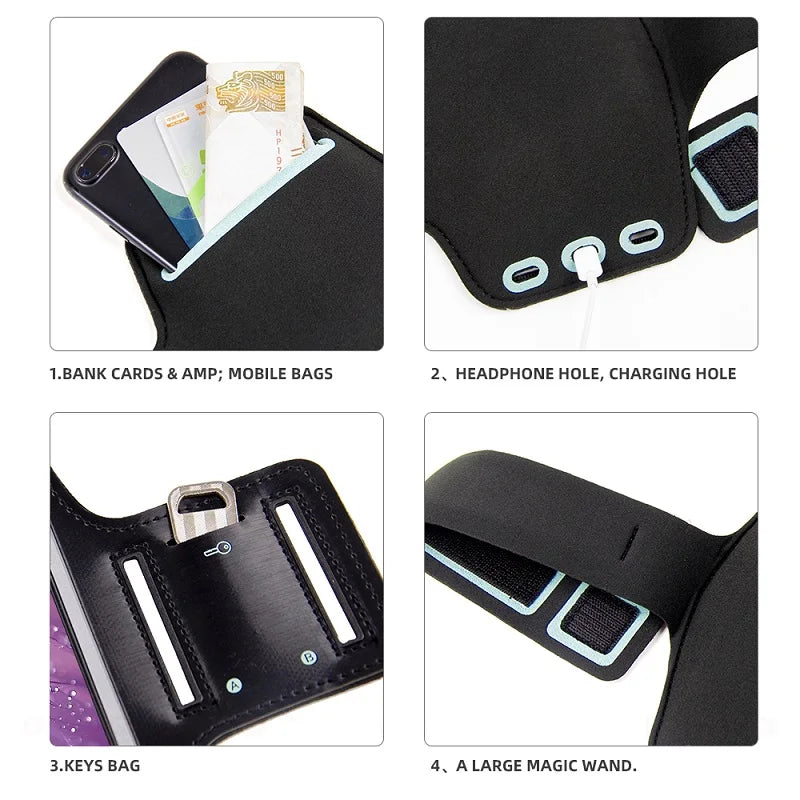 Armband Running Phone Holder Mobile Phone Arm Bag Case Sports Running Accessories for Samsung Galaxy A54 A34 A73 A53 A72 A52 A71