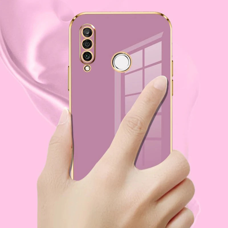 For Huawei P30 lite Case Huawei P30 lite Phone Case MAR-LX1A MAR-LX3A MAR-LX2J Case Luxury Square Plating Shockproof Back Cover