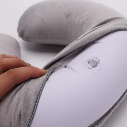 U-shaped Neck Cushion Inflatable Memory Foam Travel Pillow