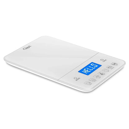 Ozeri Touch III 22 lbs. (10 kg) Digital Kitchen Scale with Calorie Counter, in Tempered Glass