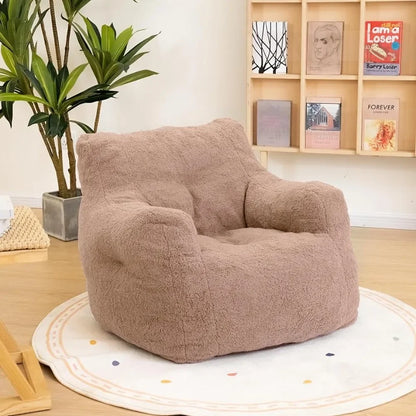 Fluffy Lazy Sofa Furniture Bean Bag Sofa With Tufted Soft Filling Puff Nest Comfortable BeanBag Chair With Memory Foam Sofas