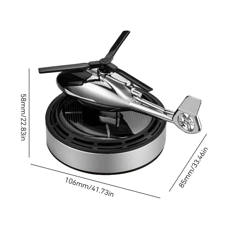 Solar Airplane Car Fragrance Diffuser Solar Powered Aroma Diffuser Solar Energy Rotate Helicopter Aromatherapy Decor For Car