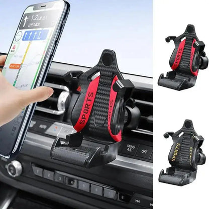 Car Holder For Cell Phone Racing Seats Car Phone Holder With Safety Belt 360 Rotation Car Phone Holder