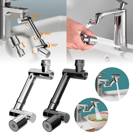 Retractable Universal 1440 °Swivel Robotic Arm with 2 Water Flow Mode