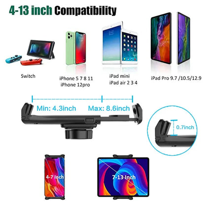 Tablet Cup Holder Mount 360 Adjustable Smartphone Holder Car 270 Tilt Bar Triangular Base Ram Mount Tablet Holder For SUVs