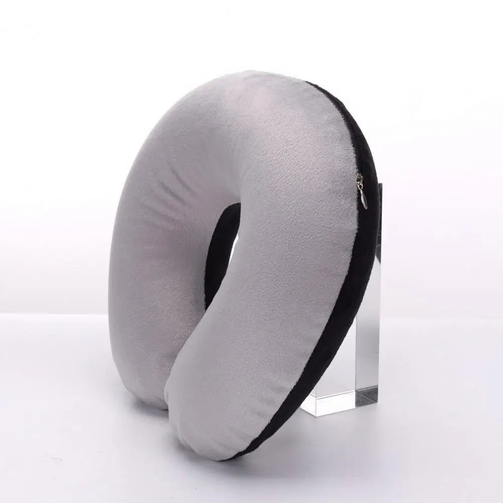 U-shaped Neck Cushion Inflatable Memory Foam Travel Pillow