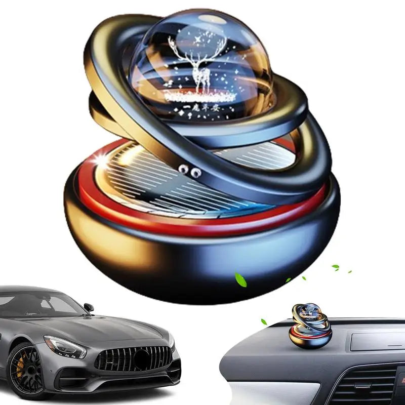 Solar Car Air Freshener Rotating Aromatherapy Diffusing Accessories Interior Durable Original Perfume Accessorires Men And Women