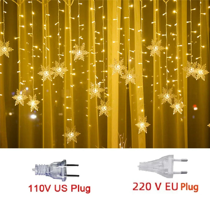 3.2M Christmas Snowflakes LED String Lights