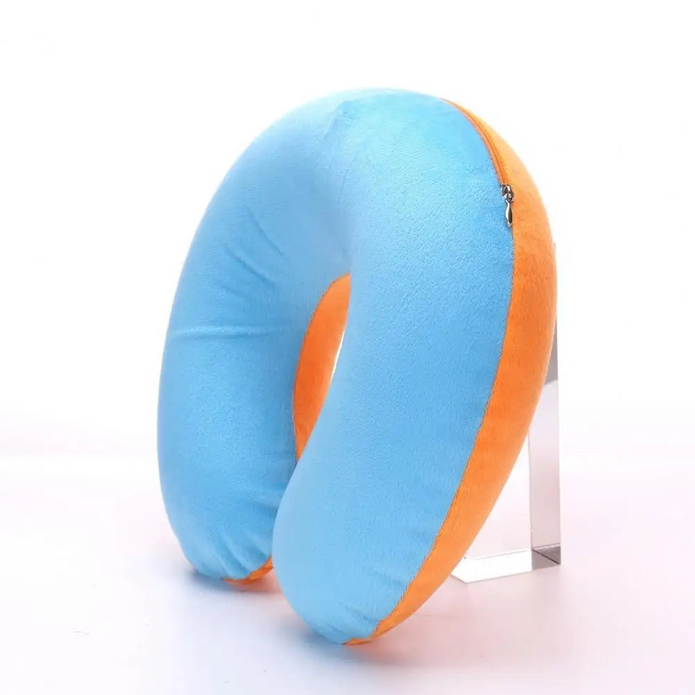 U-shaped Neck Cushion Inflatable Memory Foam Travel Pillow