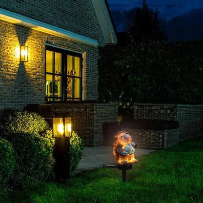 Solar Garden Lawn Light Hedgehog Resin Ground Lamp Waterproof Outdoor Courtyard Landscape Spotlight LED Stakes Lighting Decor