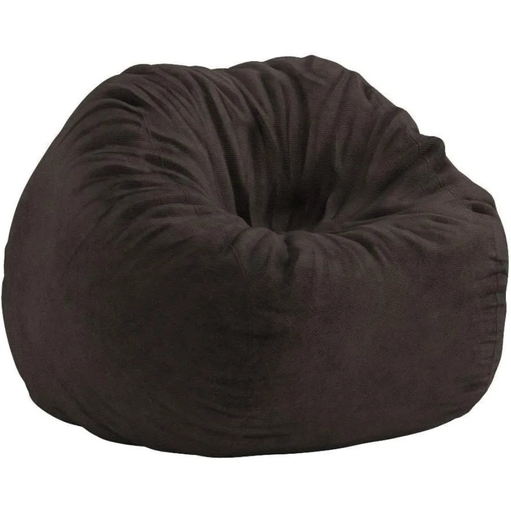 Bean Bag Chair, Convertible Chair Folds from Bean Bag to Lounger, As Seen on Shark Tank, Espresso - Full Size