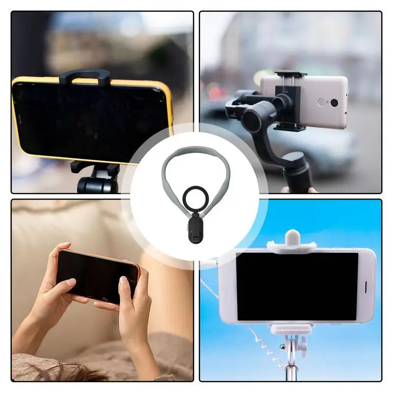 Cell Phone Holder Around Neck Hands-Free Cell Phone Stand Lazy Mobile Phone Mount Phone Holder Stand Video Recording For Short