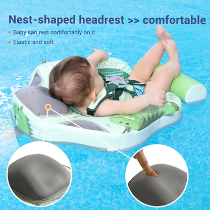 Mambobaby float VIP 1 Non-Inflatable Baby Floaty Smart Swim Trainer with Canopy