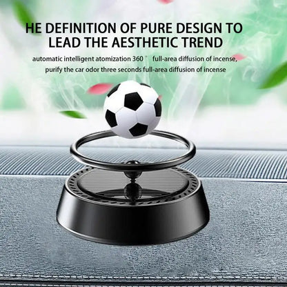 Car Solar Air Fresheners Creative Suspending Football Car Perfume Decoration Solar Energy Rotating Car Air Fragrance Football