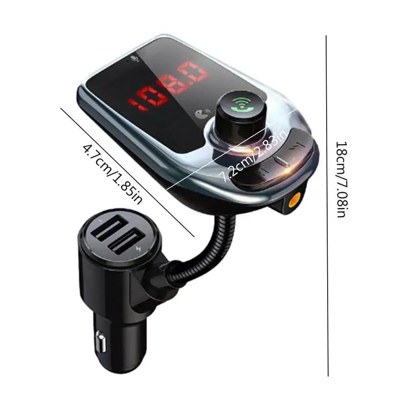 Car Transmitter Blue Tooth-compatible Aux Adapter Transmitter Wireless Radio Adapter Car Kit With Dual USB Charging Car Charger