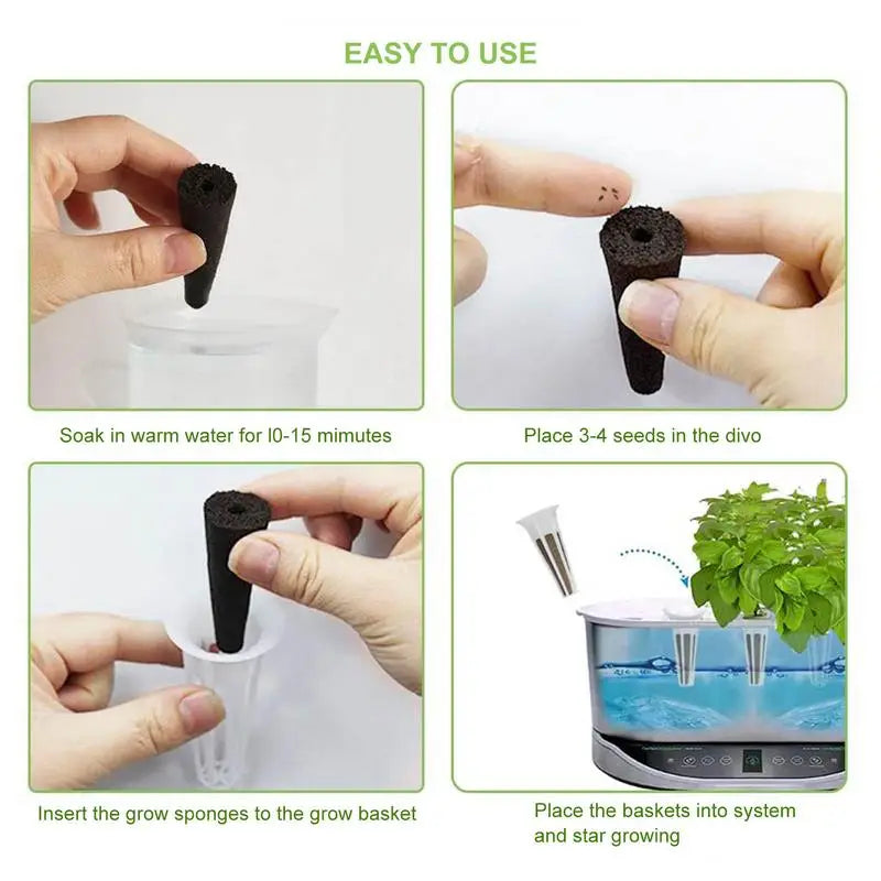 5/20pcs Planting Sponge Hydroponic Grow Sponge SeedStarter Seedling Grow Plug Hydroponic StarterWater Cultivation Tool