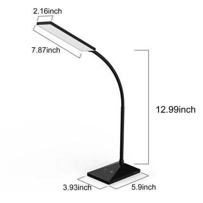 KEXIN 12W 72LED Desk Lamp Flexible Touch Sensor LED Reading Dimmable Lamp Night Light